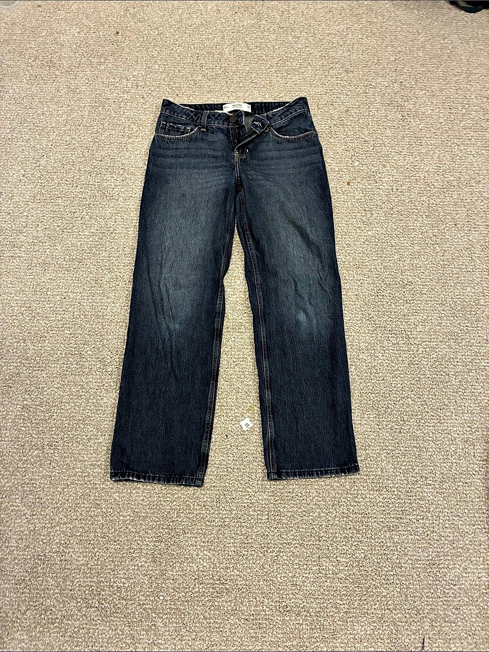 Hollister Low-Rise Loose Jeans Straight Leg Blue